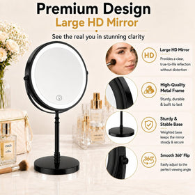 DEIOVWXS Makeup Mirror close-up of nano-coated finish