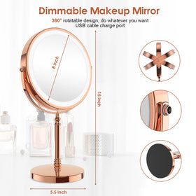 DEIOVWXS Makeup Mirror on a vanity table