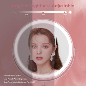 DEIOVWXS Makeup Mirror showing 360-degree rotation