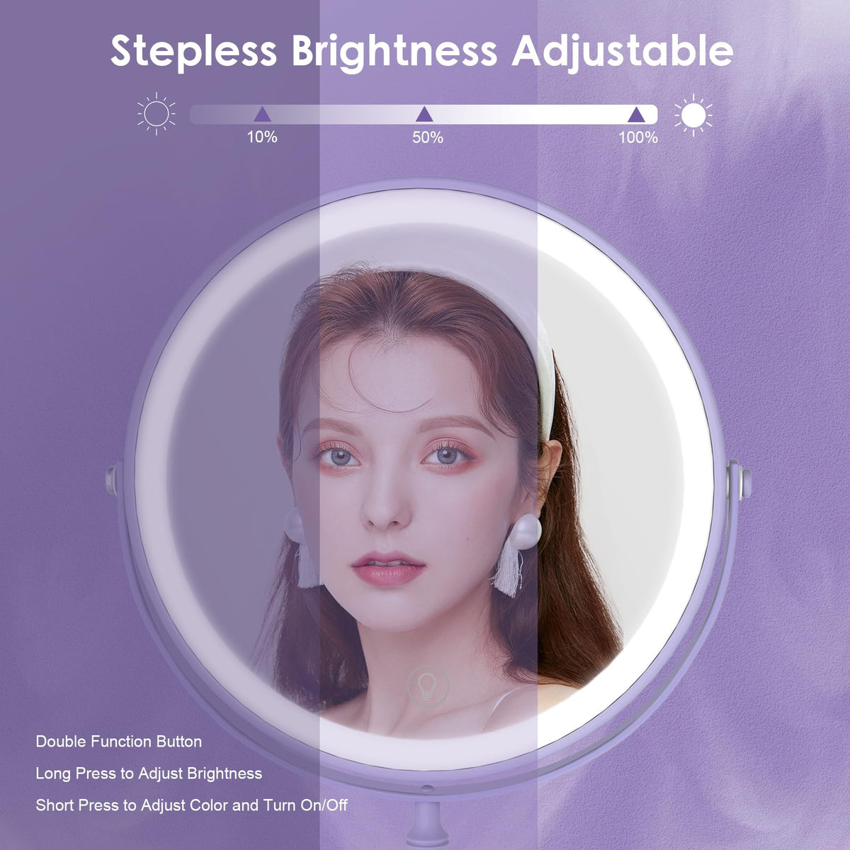 DEIOVWXS Makeup Mirror with 80 LED lights on