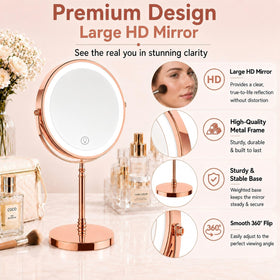 DEIOVWXS Makeup Mirror with microfiber cleaning cloth