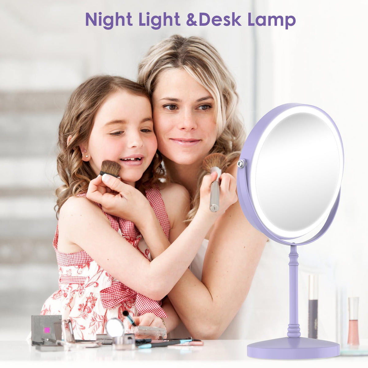 DEIOVWXS Makeup Mirror with non-slip base