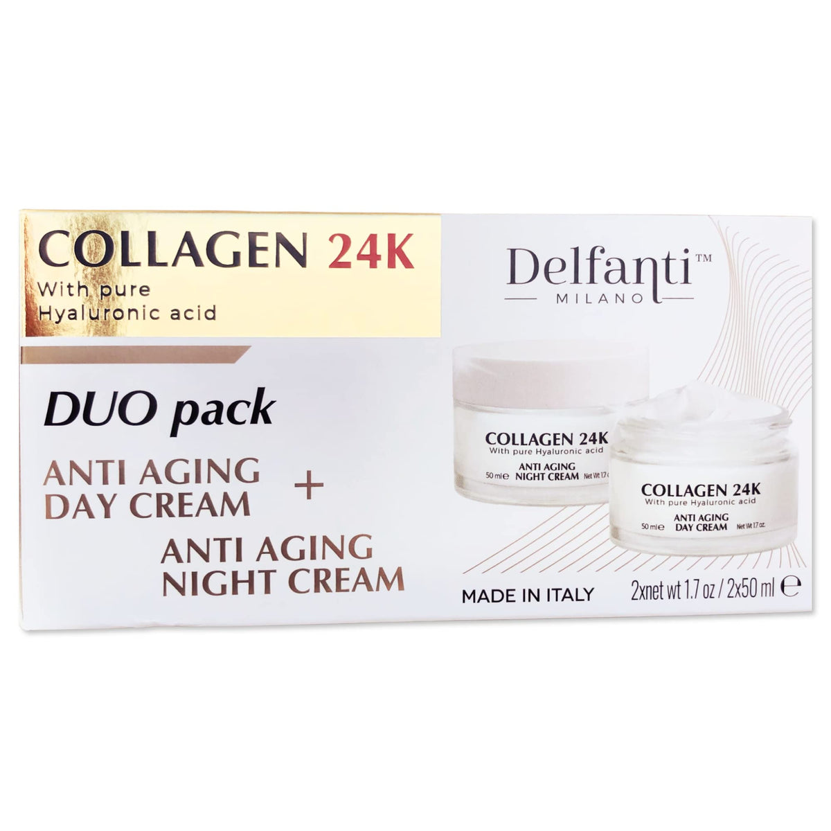 Delfanti-Milano COLLAGEN 24K Anti-Aging Day Cream jar front view