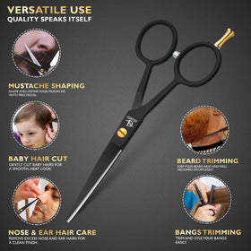DEMAXA beard scissors with soft pouch packaging