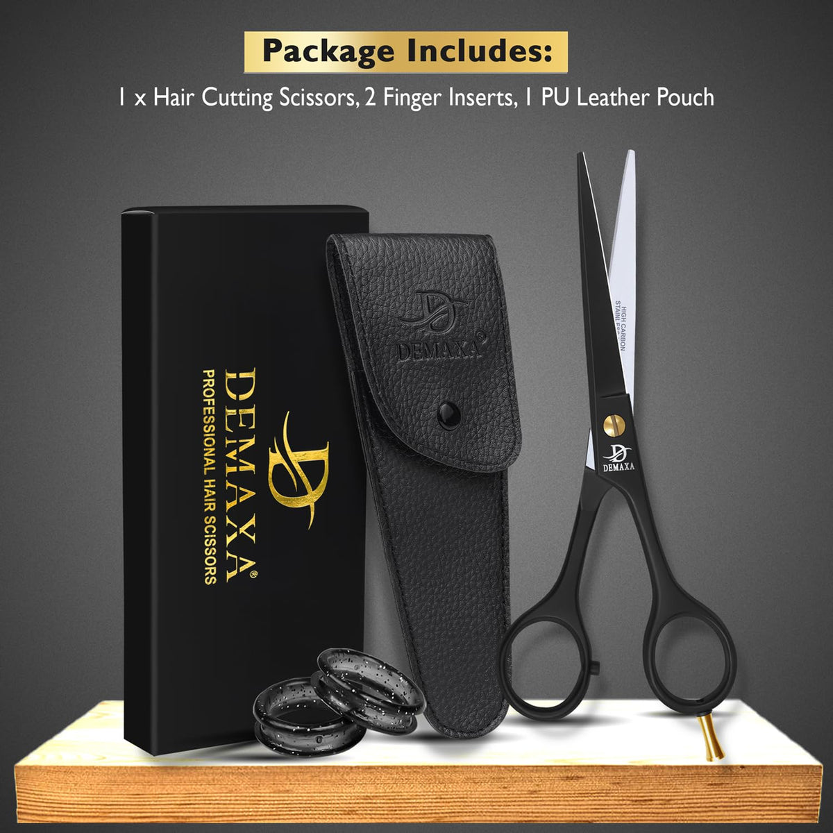DEMAXA Hair Scissors in a professional salon setting