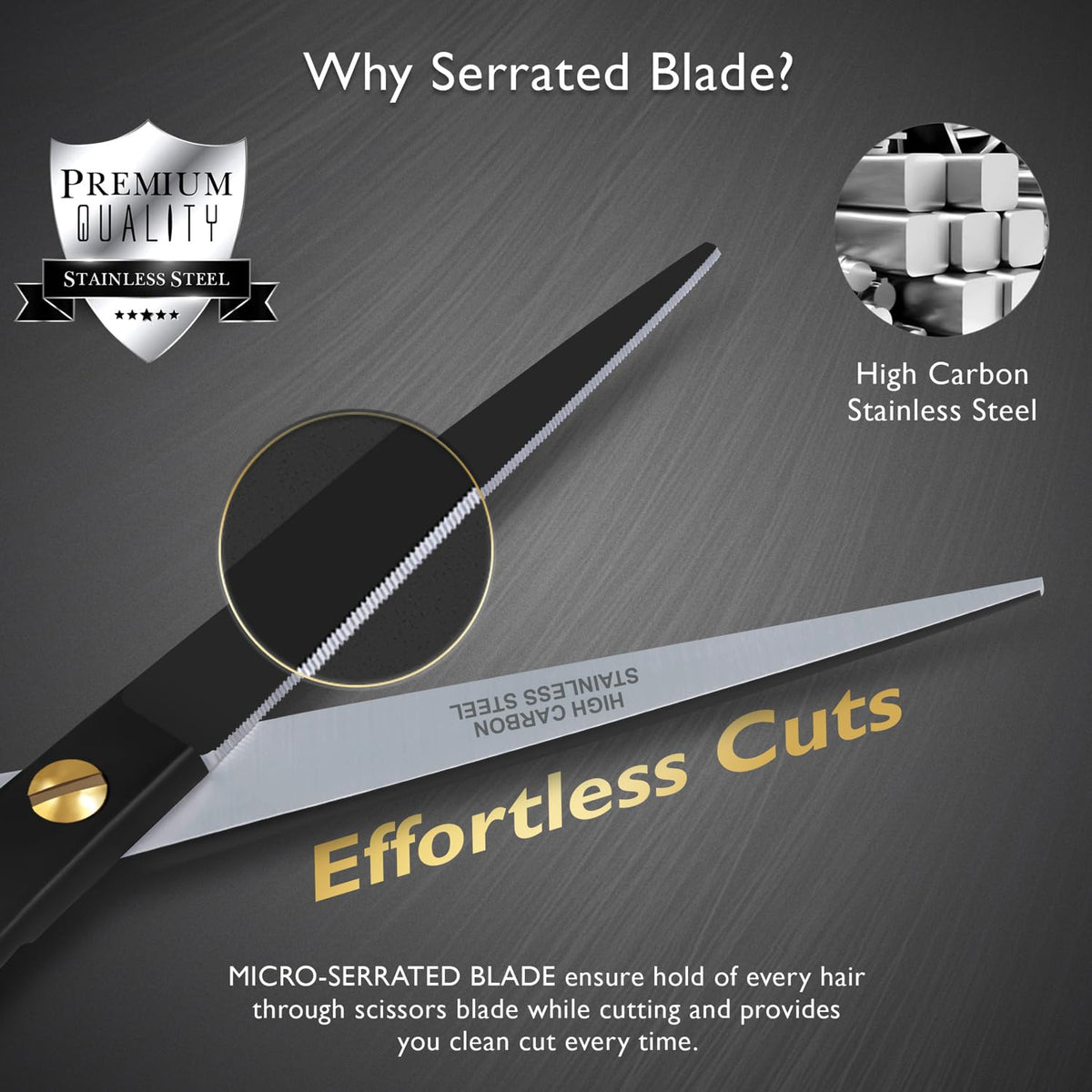 DEMAXA Hair Scissors showing precision-cutting blades
