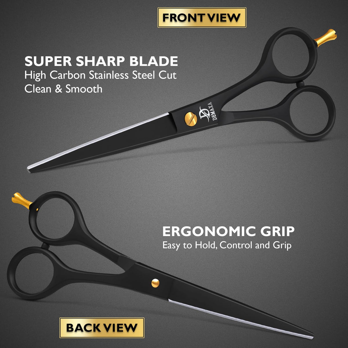 DEMAXA Hair Scissors with detachable finger rest