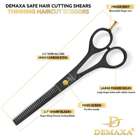DEMAXA Hair Thinning Shears 6.5-inch side view