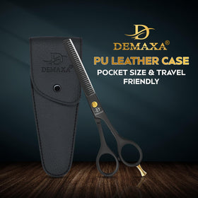 DEMAXA Hair Thinning Shears on a wooden table