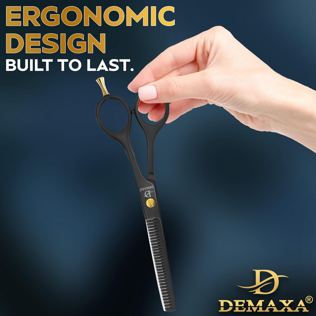 DEMAXA Hair Thinning Shears with finger inserts