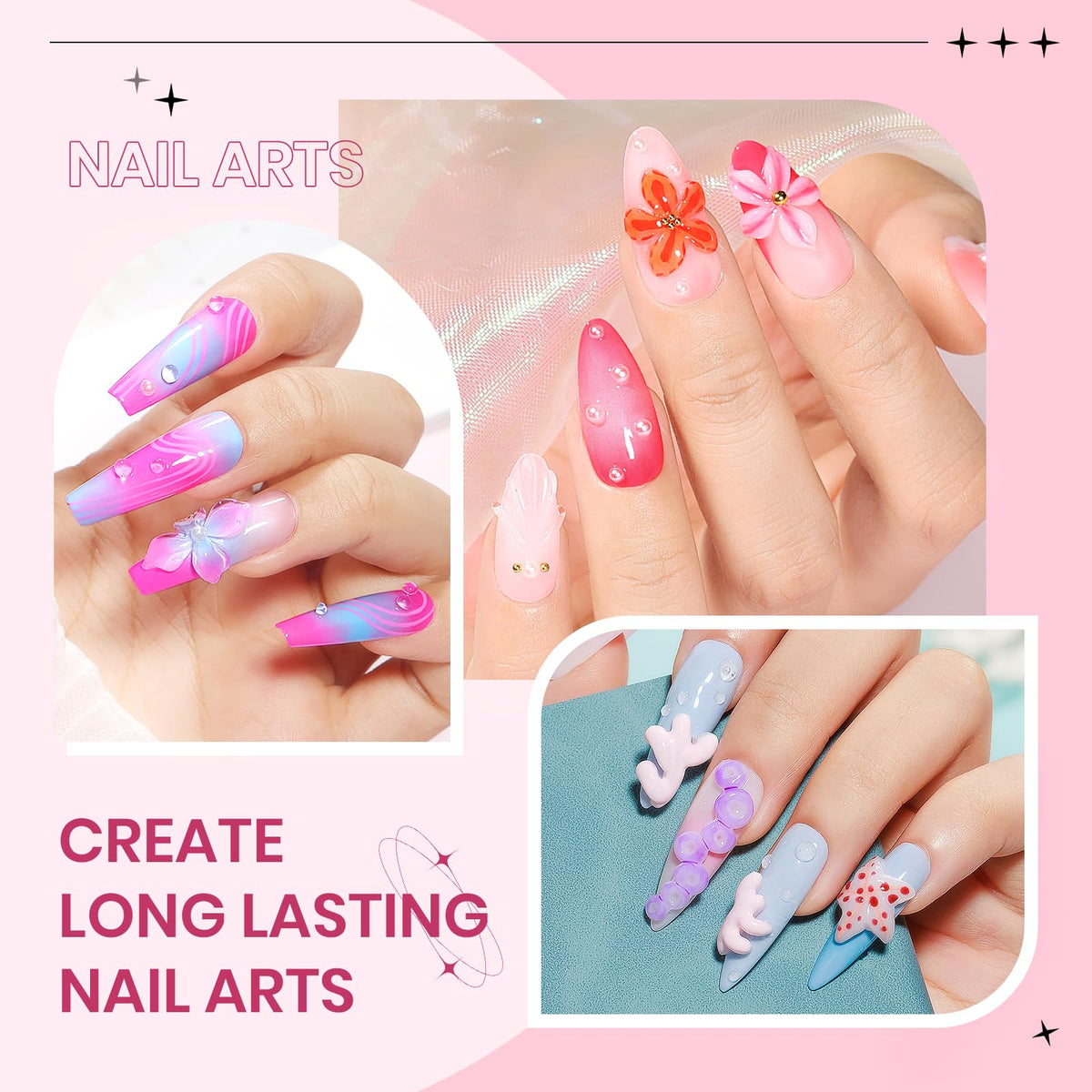 Demonstration of 3D nail art using SUPWEE gel
