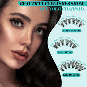 Demonstration of applying AMZGIRL eyelash clusters