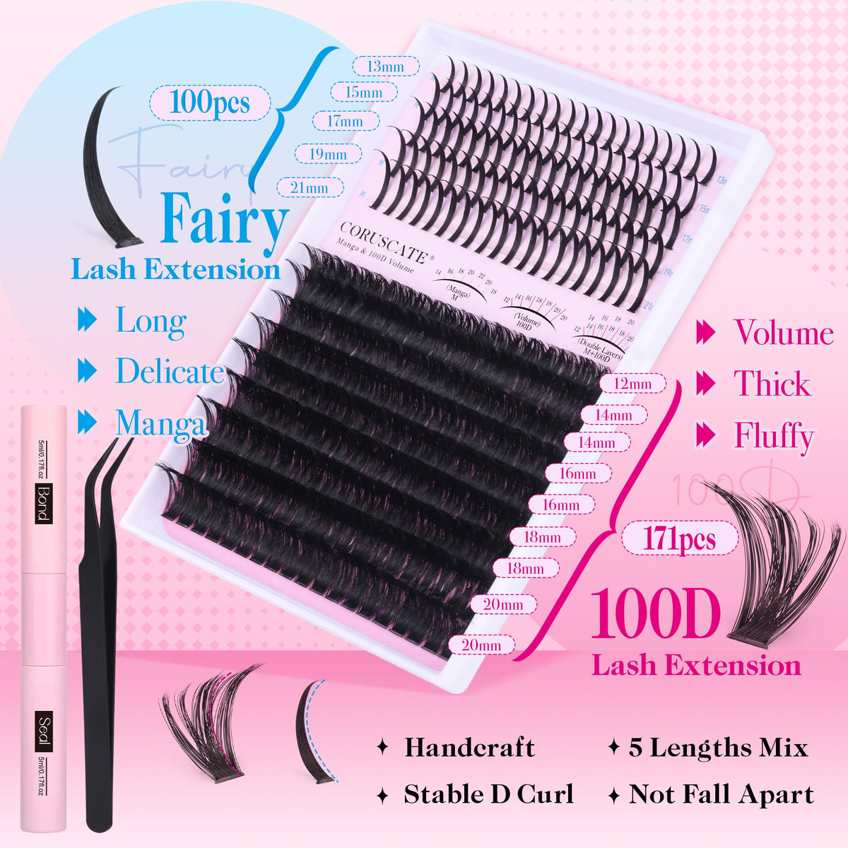 Demonstration of applying CORUSCATE lash clusters