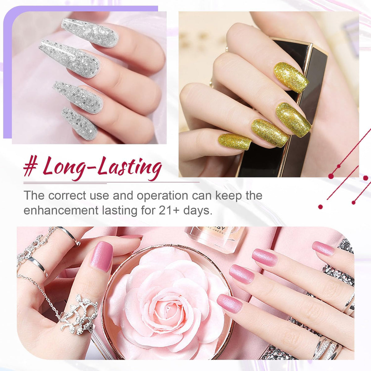 Demonstration of gel nail polish application process