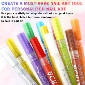Demonstration of IONSGAKO nail art pen usage