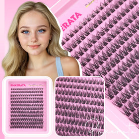 Demonstration of PHKERATA lashes applied on model