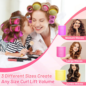 Demonstration of Qinzave hair rollers in use