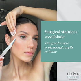 Demonstration of using StackedSkincare Dermaplaning tool