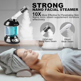 Denfany Facial Steamer side view showing adjustable nozzle