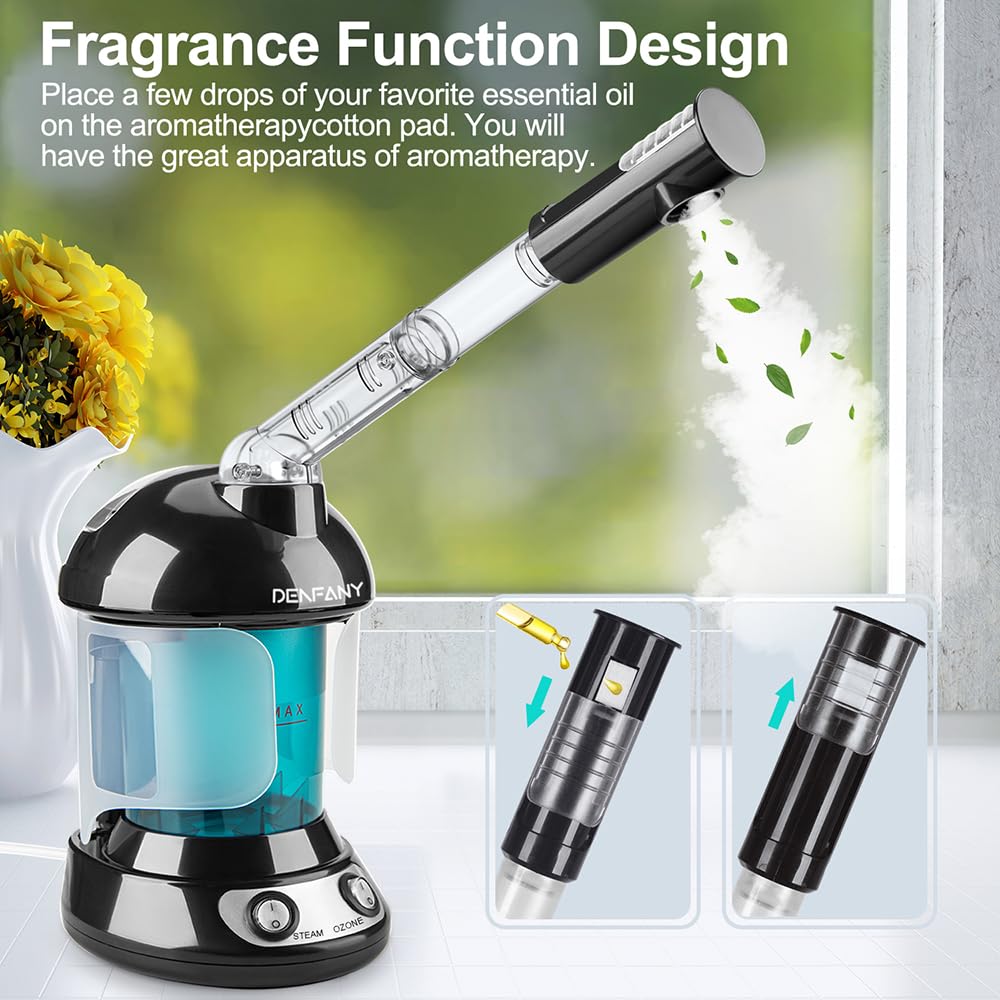Denfany Facial Steamer with essential oil pad