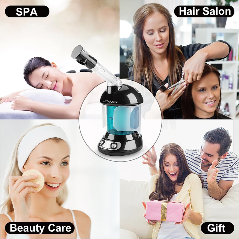 Denfany Facial Steamer with steam in action