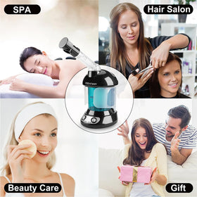 Denfany Facial Steamer with steam in action