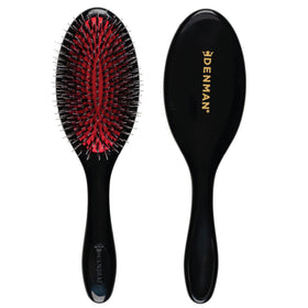 Denman Boar Bristle Hair Brush front view with natural bristles