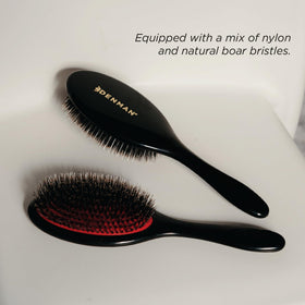 Denman Boar Bristle Hair Brush showing ergonomic handle