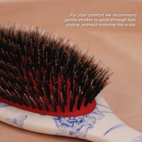 Denman Boar Bristle Hair Brush with styled hair results