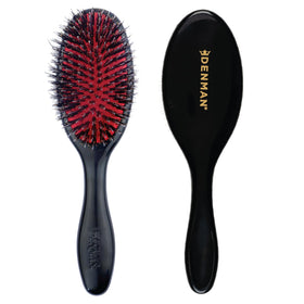 Denman Cushion Hair Brush Small black model front view