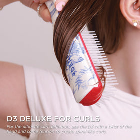 Denman D3 Curly Hair Brush side view highlighting ergonomic design