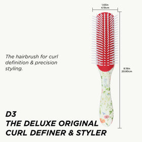 Denman D3 Curly Hair Brush side view showcasing bristles