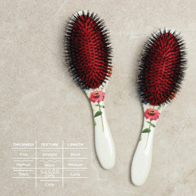 Denman D81M Boar Bristle Hair Brush lifestyle scene with user