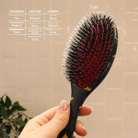 Denman D81M Boar Bristle Hair Brush with natural bristles