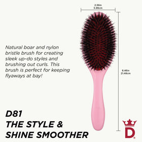 Denman D81M hairbrush showing natural bristles