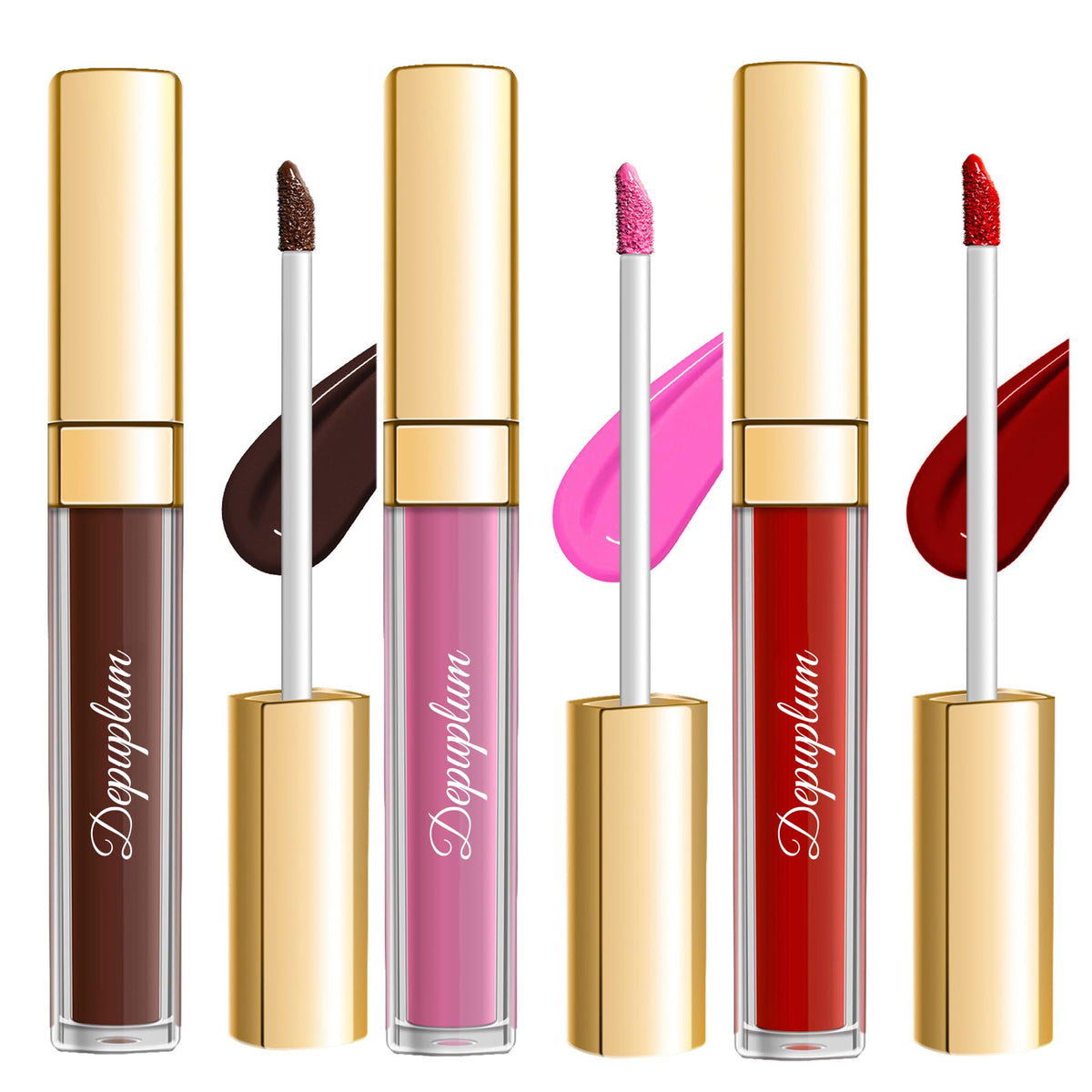 Depuplum 3Pc Matte Liquid Lipstick Set in packaging