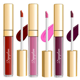 Depuplum Matte Liquid Lipstick Set with three shades in packaging