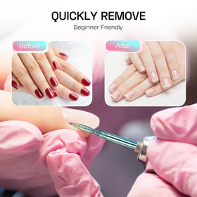 Depvko nail drill bits set with dust-proof rings