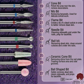 Depvko nail drill bits set with rainbow carbide bits