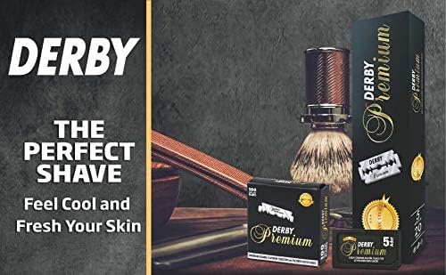 Derby Razor Blade in shaving setup
