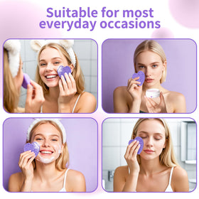 derloyo compressed facial sponges compact size in hand