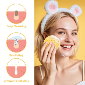 derloyo compressed sponges in travel pouch for convenience