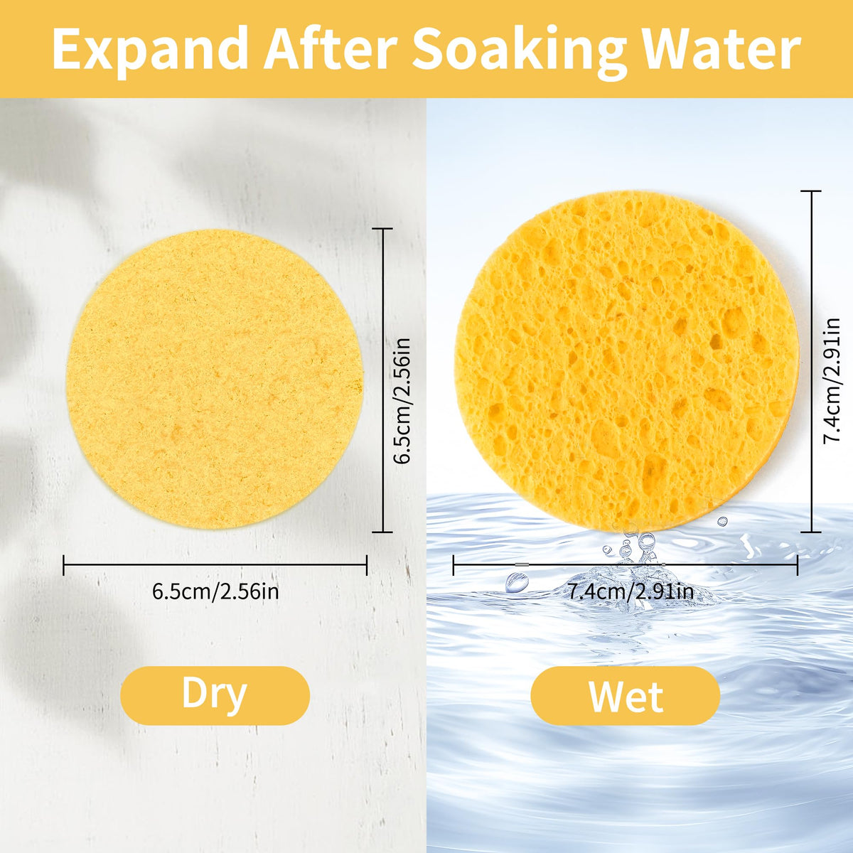 derloyo facial sponge in hand demonstrating size and usability