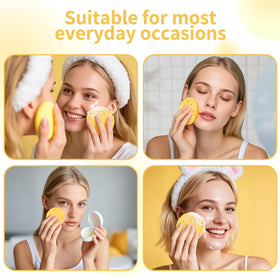 derloyo facial sponges showing eco-friendly packaging