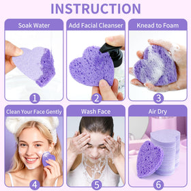 derloyo sponges displayed on a bathroom counter