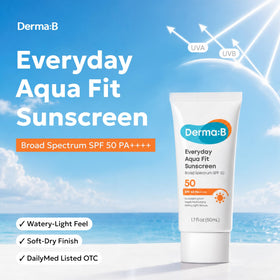 Derma B Everyday Aqua Fit Sunscreen SPF50 back view