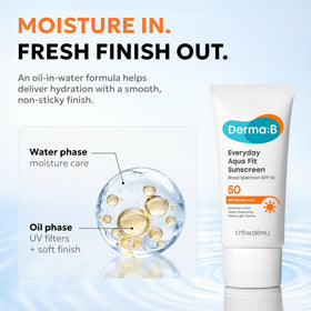 Derma B Everyday Aqua Fit Sunscreen SPF50 lifestyle scene
