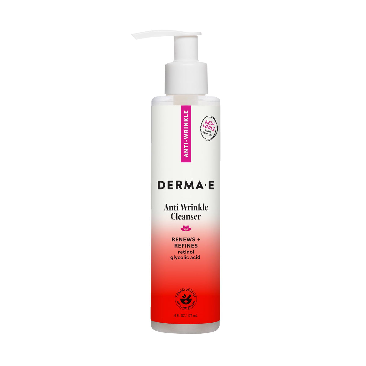 Derma E Anti-Wrinkle Cleanser 6 Fl Oz front view