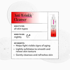 Derma E Anti-Wrinkle Cleanser 6 Fl Oz with packaging