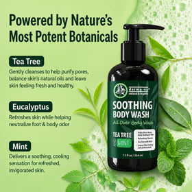 Derma-Nu Tea Tree Oil Body Wash 8oz in shower setting